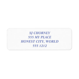 TP RETURN ADDRESS LABELS
