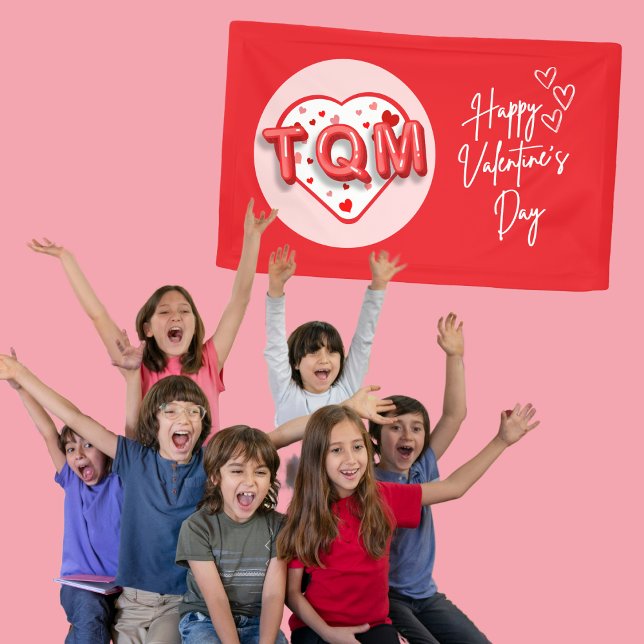 TQM - Red and Pink Hearts Happy Valentine's Day Banner (Creator Uploaded)