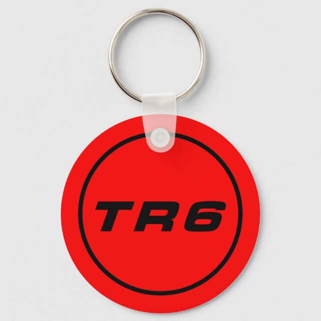 TR6 Key trailer red Key Ring (Front)