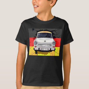 Trabant Car and German Flag, Berlin Wall T-Shirt