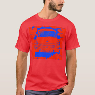 Trabant Car and Red/Blue Berlin Wall T-Shirt