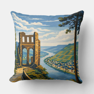 Traben-Trarbach Scenic Vintage Art Cushion