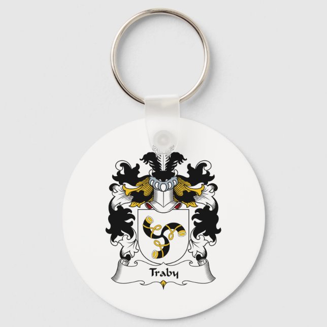 Traby Family Crest Key Ring (Front)