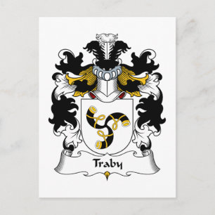 Traby Family Crest Postcard