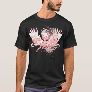 traced tree. red & white. T-Shirt