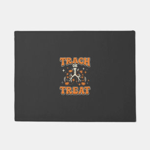 Trach or Treat Halloween Respiratory Design Doormat