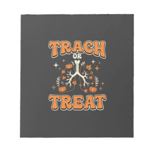 Trach or Treat Halloween Respiratory Design Notepad