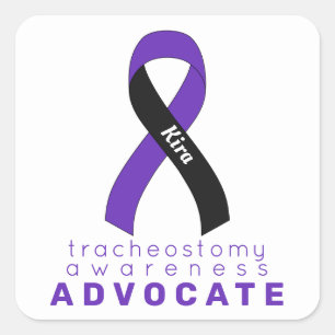 Tracheostomy Advocate White Square Sticker