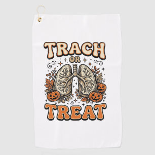 Tracheostomy Halloween Nurse Trick Or Treat Design Golf Towel