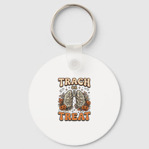 Tracheostomy Halloween Nurse Trick Or Treat Design Key Ring