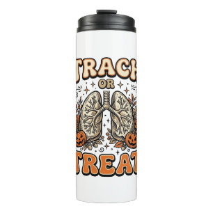 Tracheostomy Halloween Nurse Trick Or Treat Design Thermal Tumbler