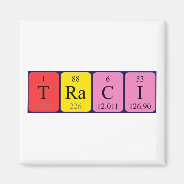 Traci periodic table name magnet (Front)