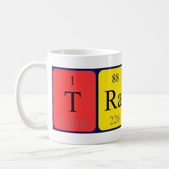 Traci periodic table name mug (Left)