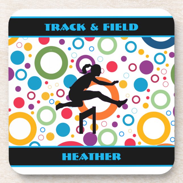 Track and Field Abstract  Coaster (Front)