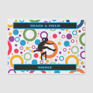 Track and Field Abstract Tissue Paper