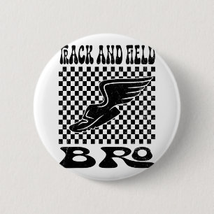 Track And Field Bro Mothers Day 6 Cm Round Badge