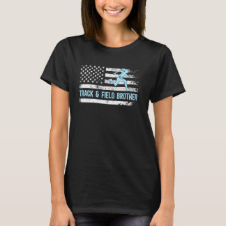 Track And Field Brother US Flag Track And Field Br T-Shirt