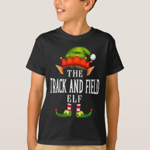 Track And Field Elf Group Funny Christmas Pajama P T-Shirt