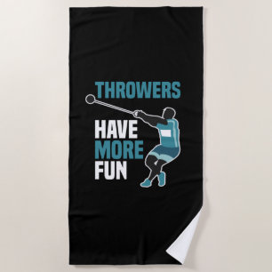Track And Field Hammer Throw Sport Gift Beach Towel