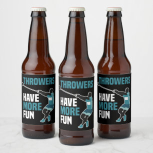 Track And Field Hammer Throw Sport Gift Beer Bottle Label