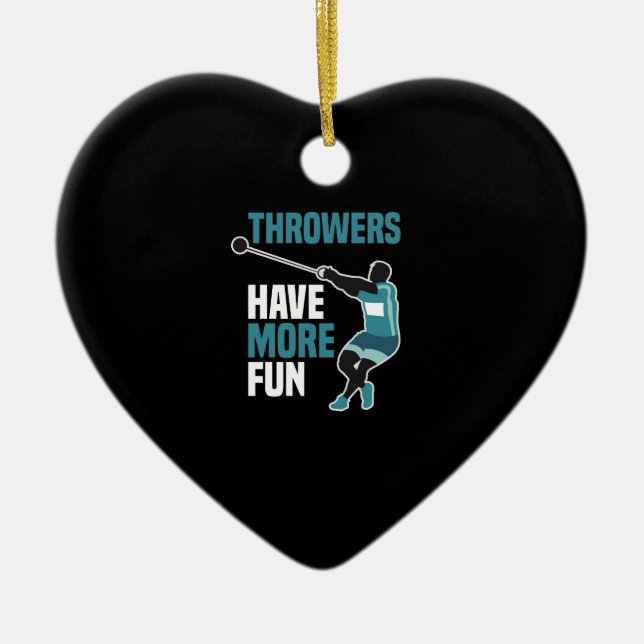 Track And Field Hammer Throw Sport Gift Ceramic Tree Decoration (Front)