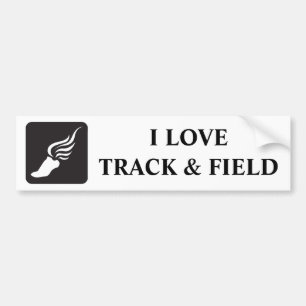 Track and Field Icon Bumper Sticker