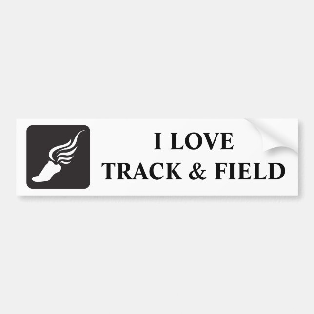 Track and Field Icon Bumper Sticker (Front)