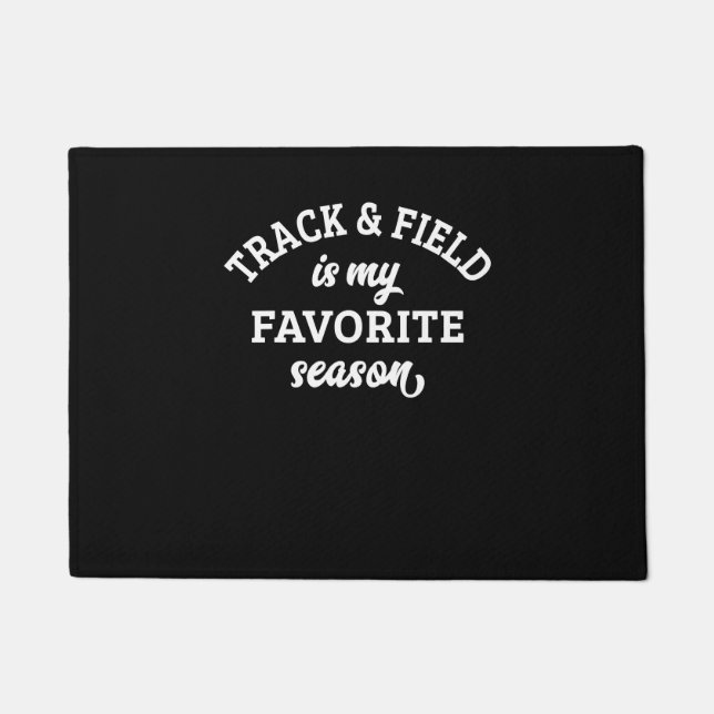 Track And Field Is My Favourite Season Track And F Doormat (Front)