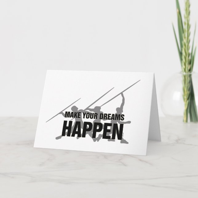 Track and Field Javelin Good Luck Card (Front)