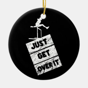 Track and Field - Just Get Over It Ceramic Tree Decoration