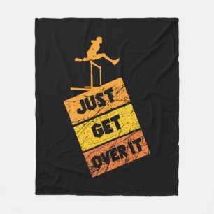 Track and Field - Just Get Over It Fleece Blanket