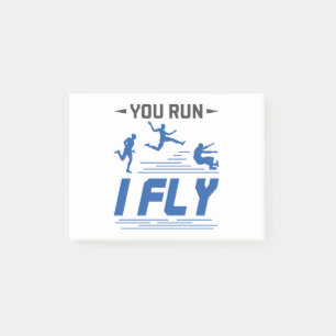 Track and Field Long Jump You Run I Fly Post-it Notes