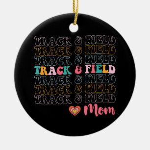 Track And Field Mum Groovy Running Mother’s Day Ceramic Tree Decoration