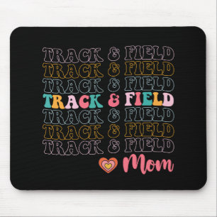Track And Field Mum Groovy Running Mother’s Day Mouse Pad