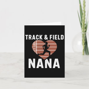 Track And Field Nana Grandma Proud Athlete Mothers Card