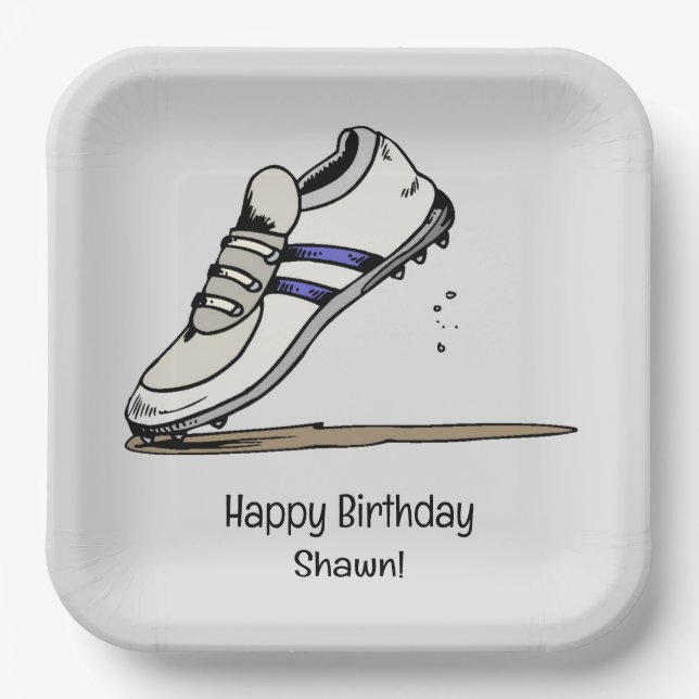 Track and Field Party Birthday Party Paper Plate (Front)