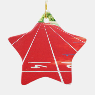 Track and Field - Runner Print Ceramic Tree Decoration