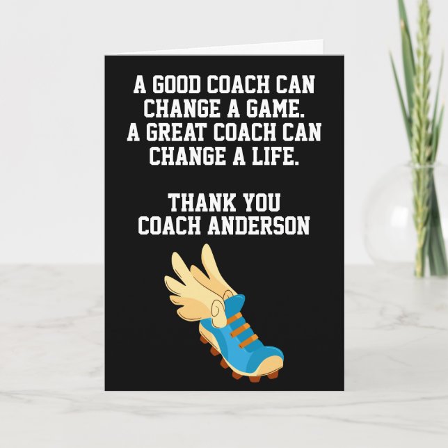 Track And Field Running Runner Coach From Team Card (Front)