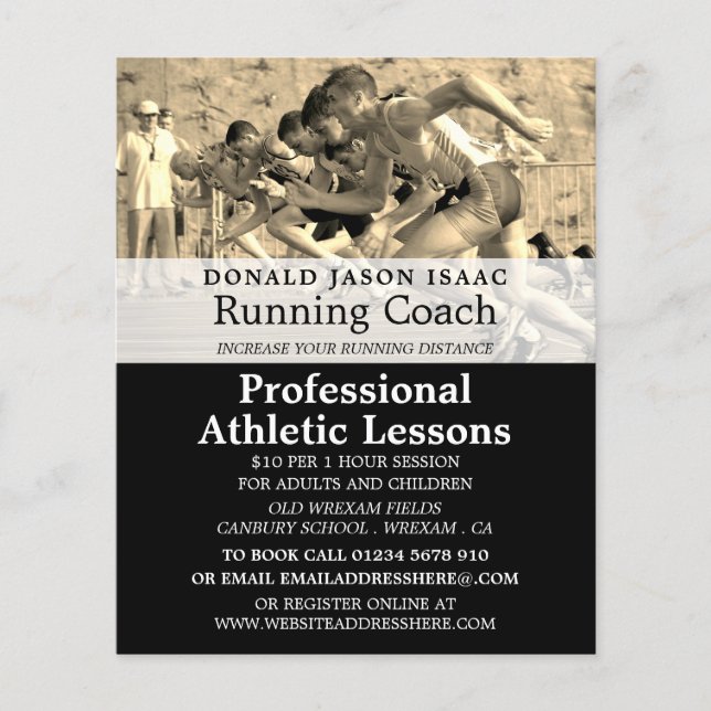 Track, Athletics Lesson Advertising Flyer (Front)