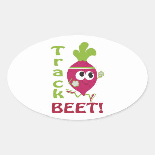 Track Beet Oval Sticker