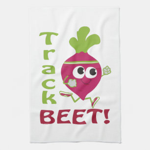 Track Beet Tea Towel