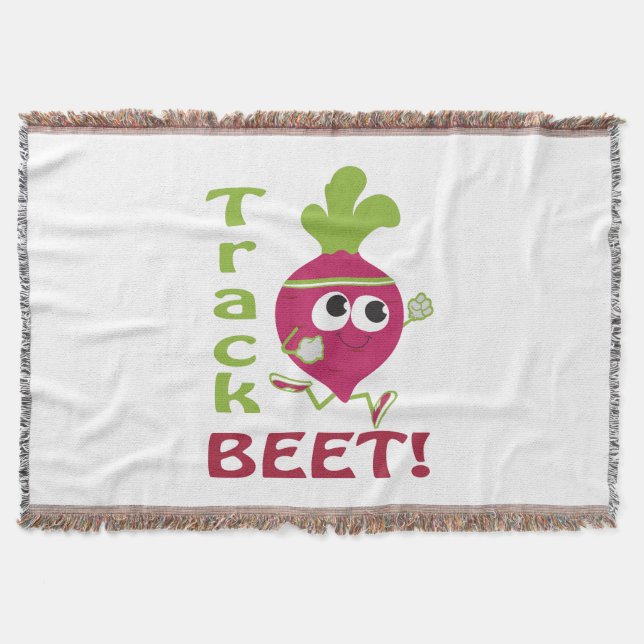 Track Beet Throw Blanket (Front)