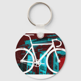 Track Bike Berlin - red blue Key Ring