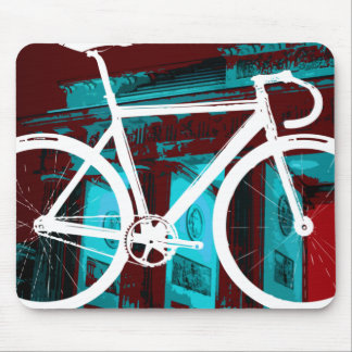 Track Bike Berlin - red blue Mouse Pad