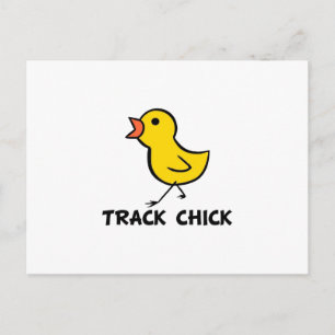 Track Chick Postcard