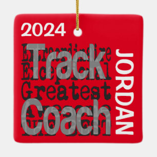 Track Coach Extraordinaire CUSTOM Ceramic Ornament