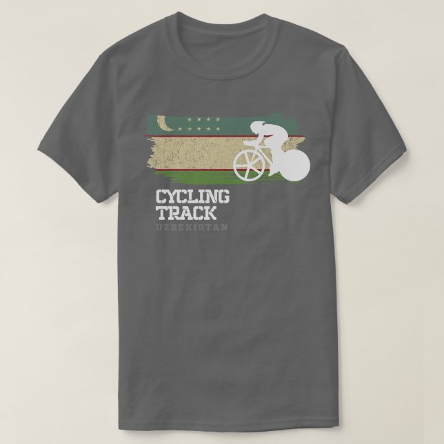 Track Cycling Uzbekistan Road Bike Racing Speed Cy T-Shirt (Design Front)