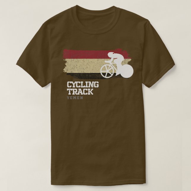 Track Cycling Yemen Road Bike Racing Speed Cyclist T-Shirt (Design Front)