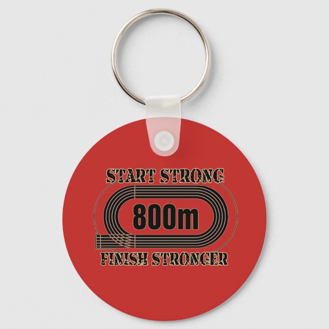 Track Field 800 Metre Middle Distance Runner Gift Key Ring (Front)