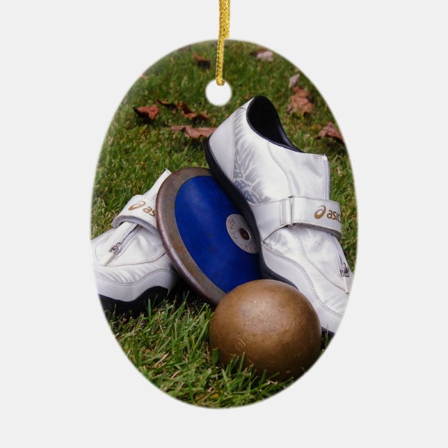 Track & Field Ceramic Tree Decoration (Front)